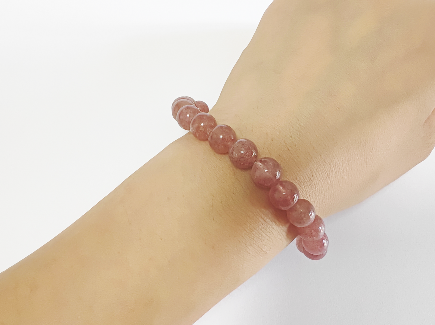 Strawberry Quartz Beads Bracelet