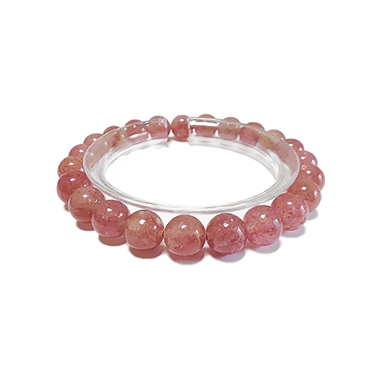 Strawberry Quartz Beads Bracelet